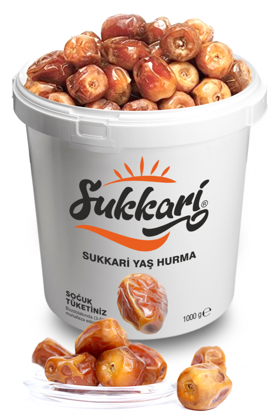 Sukkari Premium Yaş Hurma - Kova 1000 gr. Sukkari Premium Yaş Hurma - Kova 1000 gr.