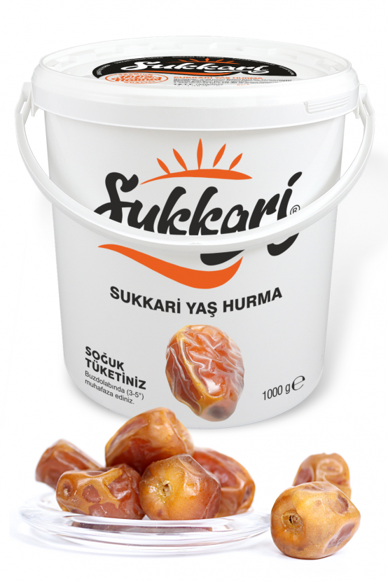 Sukkari Premium Yaş Hurma - Kova 1000 gr. Sukkari Premium Yaş Hurma - Kova 1000 gr.